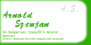 arnold szemjan business card